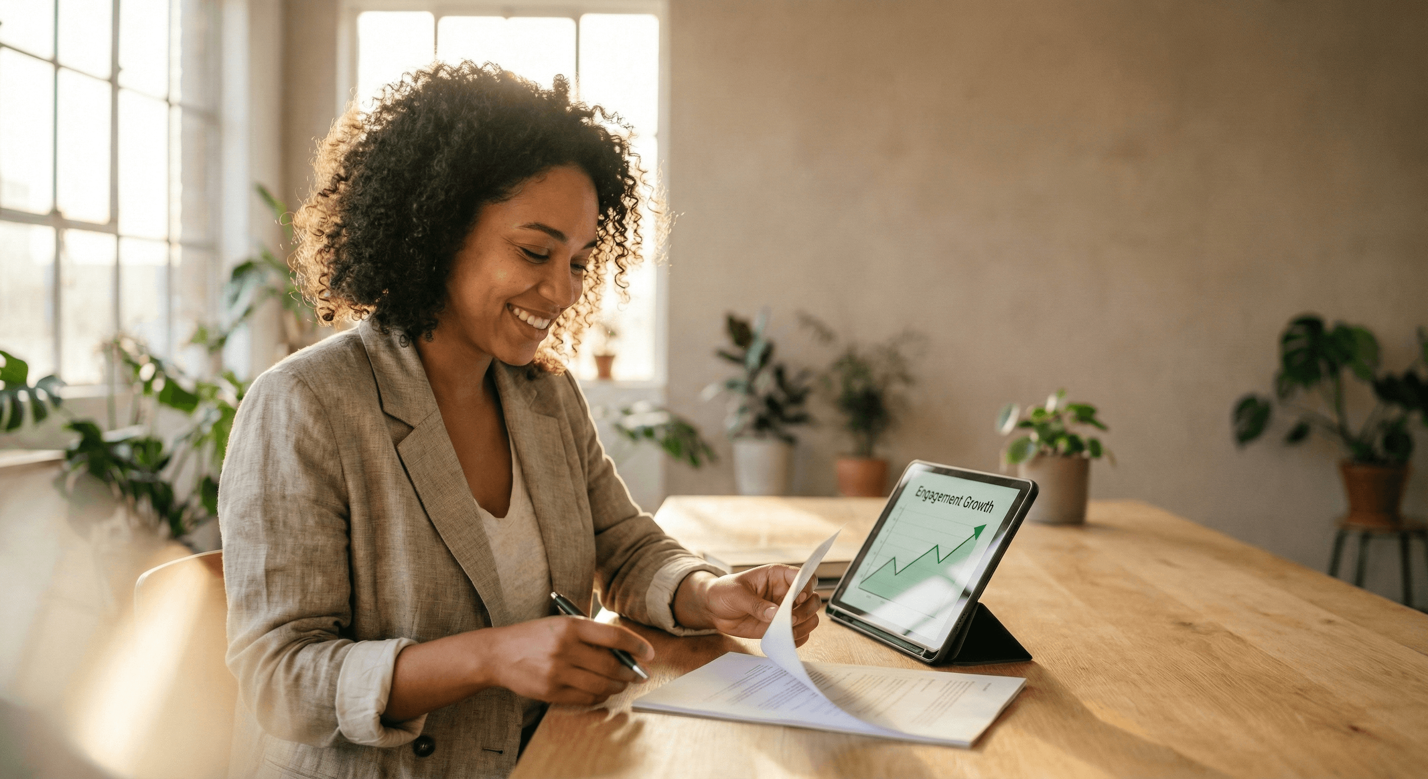 Creator reviewing performance data to pitch brand deals