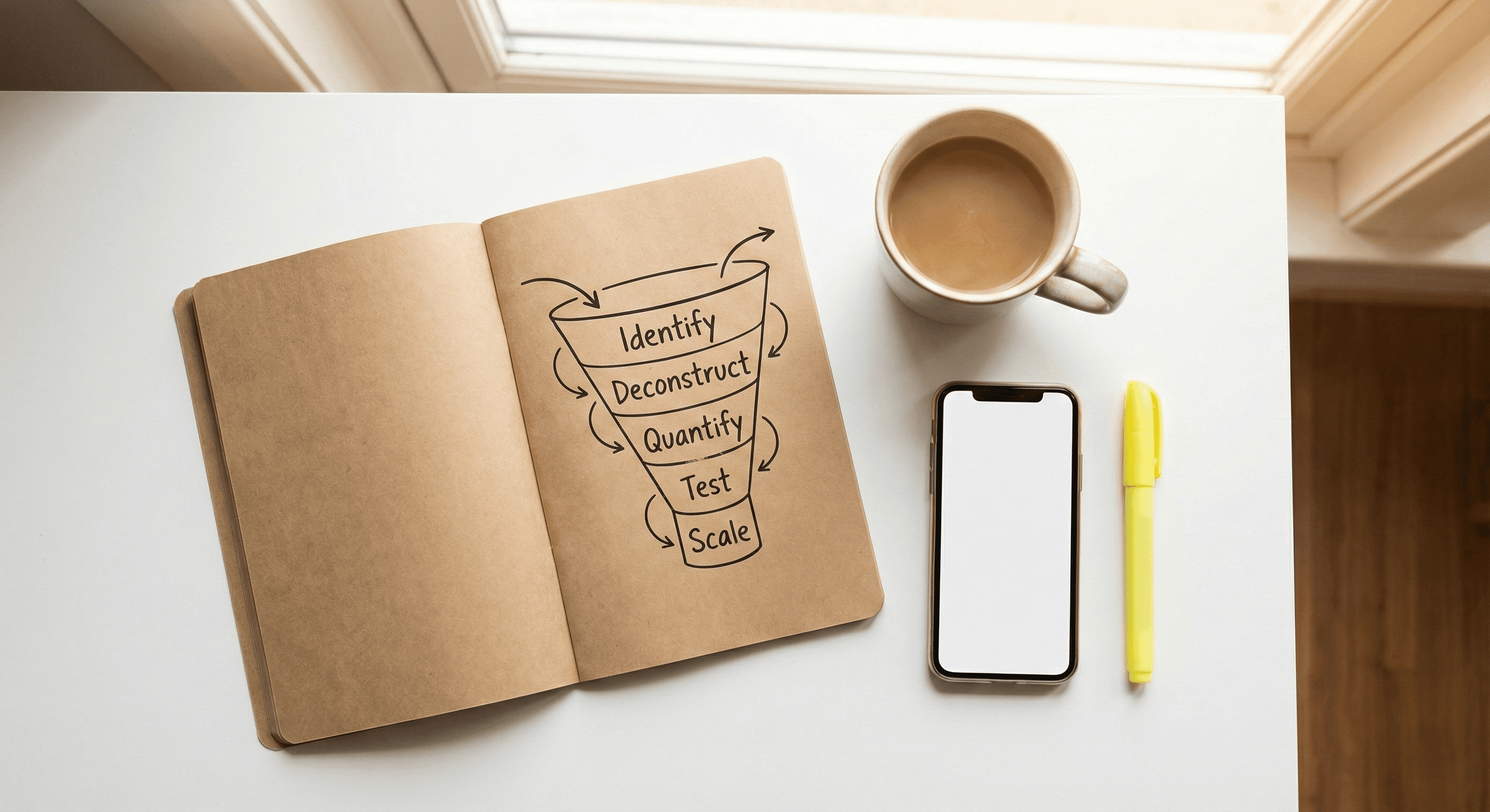 UGC creator content strategy framework: Identify, Deconstruct, Quantify, Test, Scale